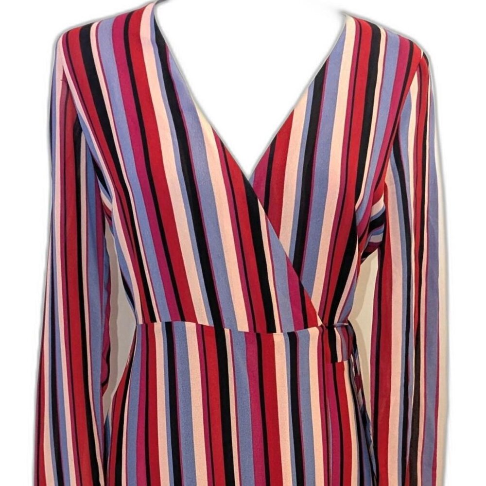 NWT Reformation | Gjelina Anya Dress Luisa Stripe Long Sleeve Mini Dress | Small - Picture 4 of 13